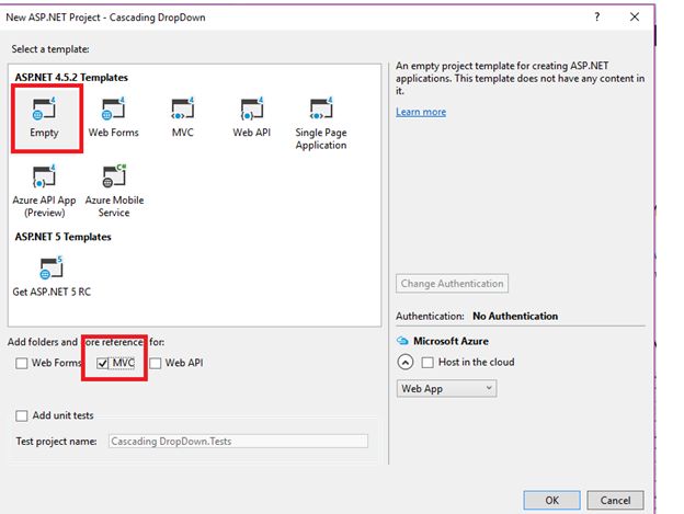 Select Empty Template